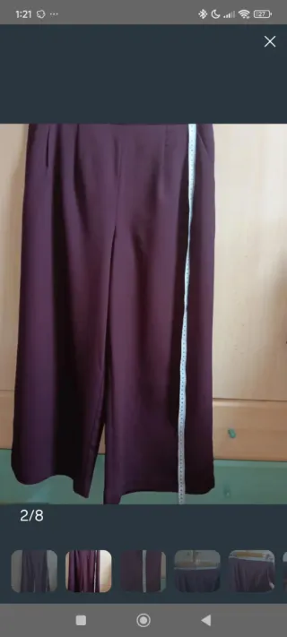 Conjunto de pantalón berenjena y tres blusas marca