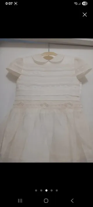 Traje de comunión blanco con lazo