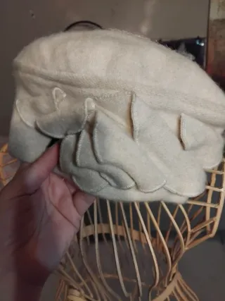 Cappello donna lana panna