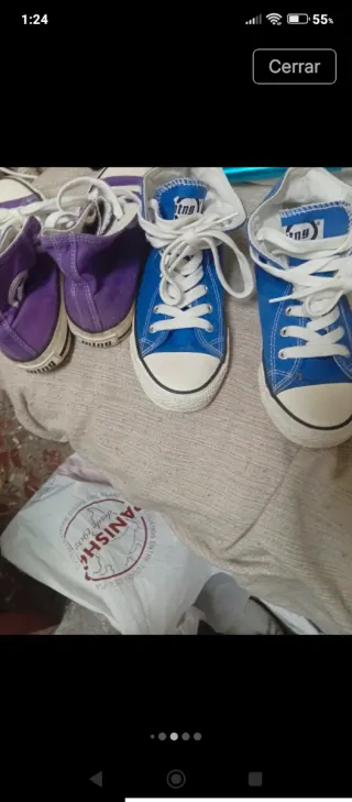 2 Pares Mustang Botín Azul y Morado