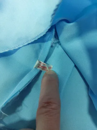 Vestido azul Nancy fiesta con abrigo y zapatos