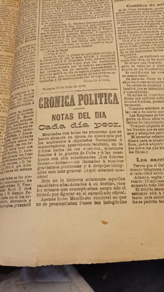 Periódicos fin S. XIX buen estado