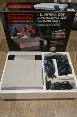 Nintendo NES con caja y Mario Bros