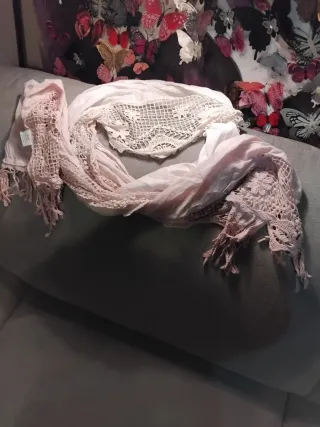 Sciarpa donna cotone 100% rosa