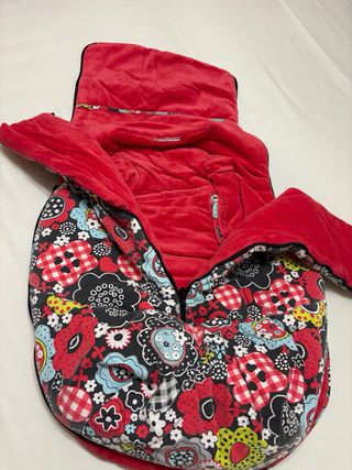 Saco invierno silla paseo flores