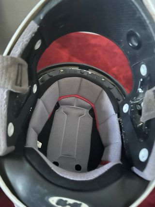 Casco Moto Blanco y Negro