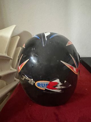 Casco Rush Negro y Rojo