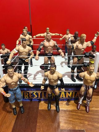 Action Figures Wrestling WWE + Ring