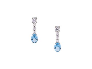 pendientes oro 18k con piedra con circonita