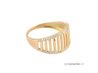 anillo oro 18k con piedra con circonita t. 13 (16,88 mm)