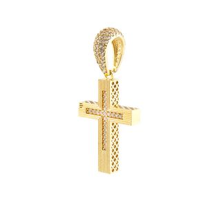 crucifijo oro 18k con piedra