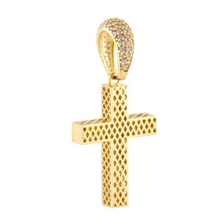 crucifijo oro 18k con piedra