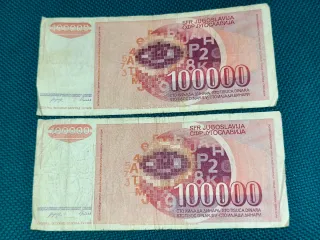 Lote 10 Billetes Antigua Yugoslavia