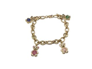 pulsera oro 18k con piedra con circonita