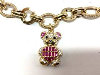 pulsera oro 18k con piedra con circonita