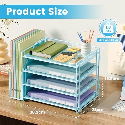 Organizzatore Metallico A4 con Vassoi per Ufficio