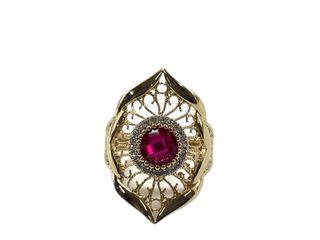 anillo oro 18k con piedra con circonita