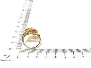 anillo oro 18k con piedra con circonita