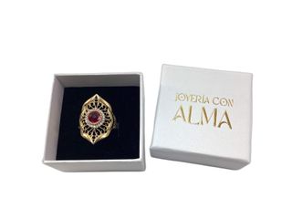 anillo oro 18k con piedra con circonita