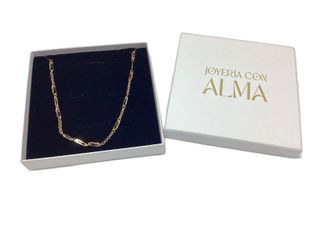 collar oro 18k con piedra 22cm