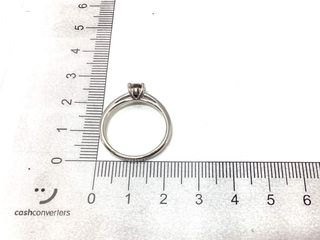 sortija oro 18k con piedra con diamante