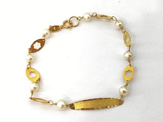 esclava oro 18k con piedra