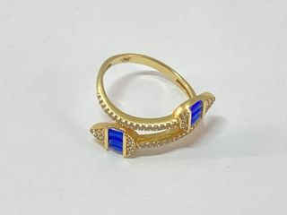 anillo oro 18k con piedra con circonita
