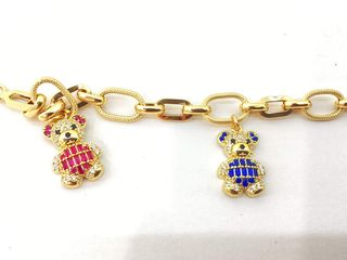 pulsera oro 18k con piedra con circonita