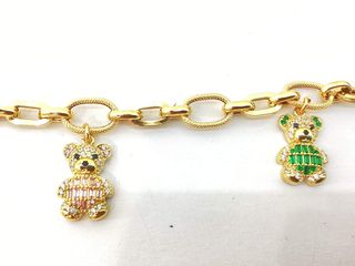 pulsera oro 18k con piedra con circonita