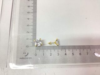pendientes oro 18k con piedra con circonita