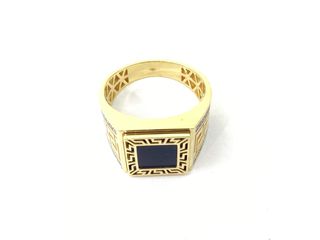 sello oro 18k con piedra