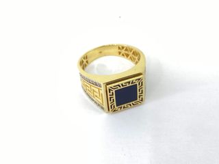 sello oro 18k con piedra