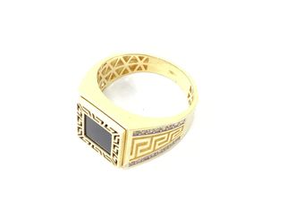 sello oro 18k con piedra
