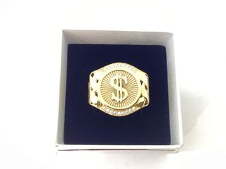 sello oro 18k con piedra con circonita