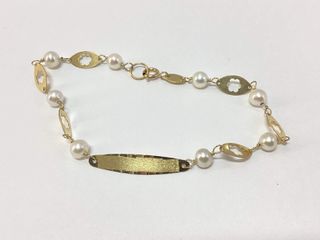 esclava oro 18k con piedra