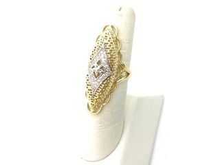 anillo oro 18k con piedra con circonita
