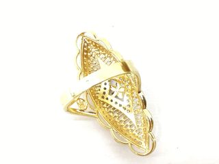 anillo oro 18k con piedra con circonita