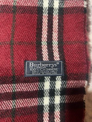 Bufanda Burberry Tartán Roja