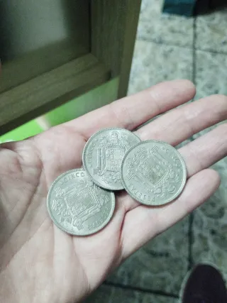 3 Monete 5 Peseta Franco