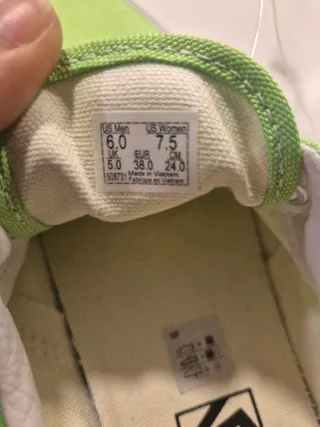 Zapatillas Vans Verdes Talla 38 Nuevas