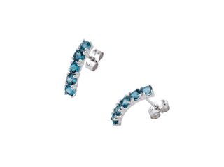 pendientes oro 18k con piedra con topacio