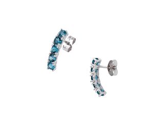 pendientes oro 18k con piedra con topacio