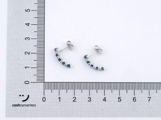 pendientes oro 18k con piedra con topacio