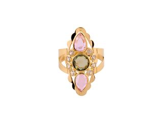 anillo oro 18k con piedra con circonita