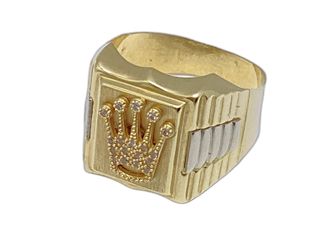 sello oro 18k con piedra