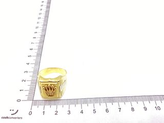 sello oro 18k con piedra