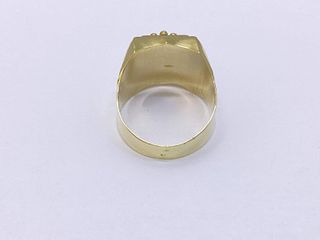 sello oro 18k con piedra