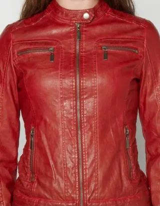 Chaqueta Koroshi sintética roja