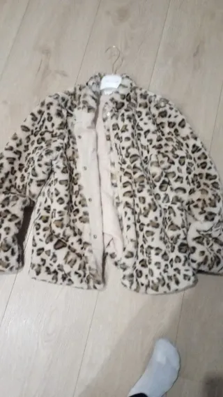 Chaqueta abrigo estampado leopardo