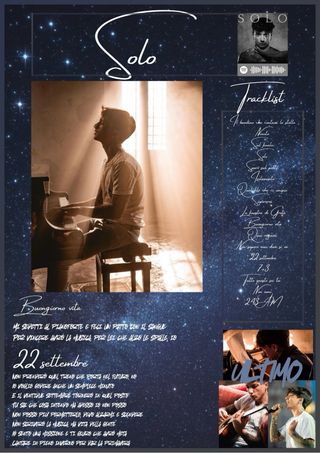 Poster o quadretto A4 Ultimo Album e canzoni